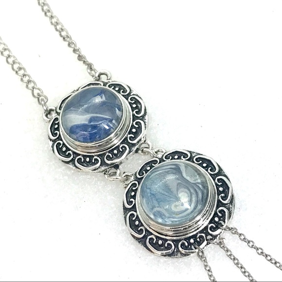 Necklace with cross charms & 2 Handmade 20mmsnaps SN20 - Picture 2 of 4